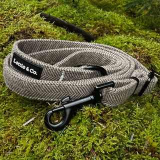 Lottie & Co Brown Tweed Dog Extendable Lead